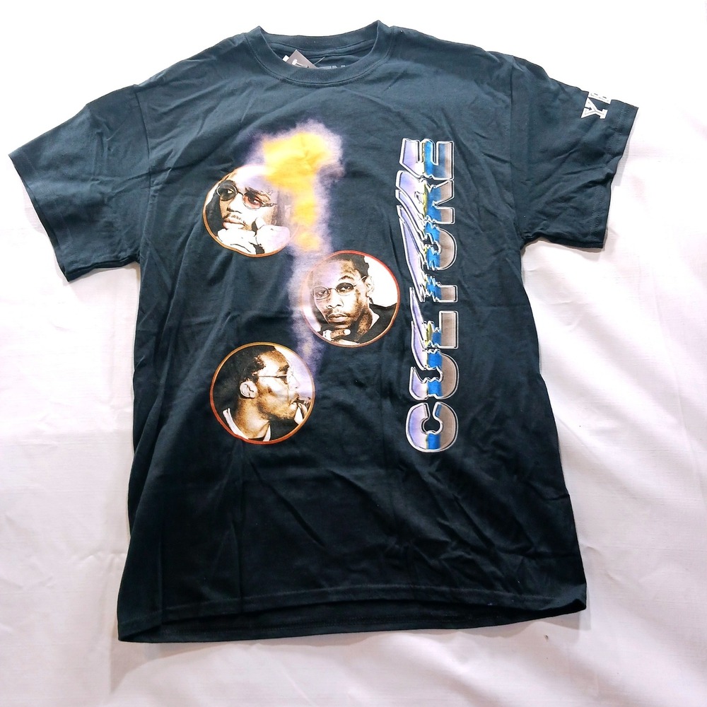 YRN Migos Culture Graphic T-Shirt Mens XXXL Black Young Rich Nation Hip Hop Tee